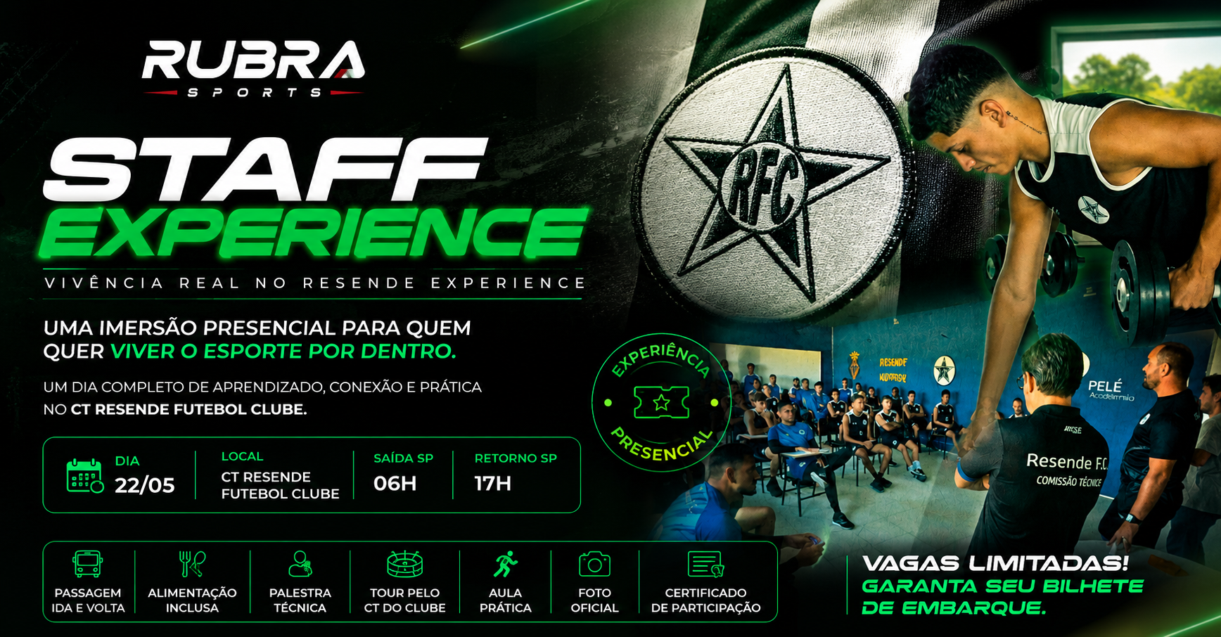 Staff Experience RUBRA Sports — CT Resende Futebol Clube